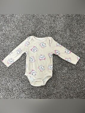 Disney Aristocats Cream Long-Sleeve Onesie